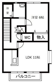 メリー・ベル A棟の間取り画像
