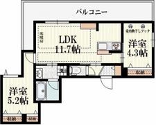 杉並区阿佐谷南3丁目 新築貸マンションの間取り画像