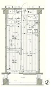 コスモリード西馬込の間取り画像