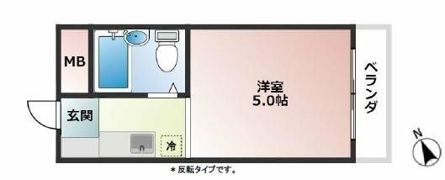 ハイツ多門の間取り画像