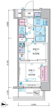 GENOVIA木場Ⅱの間取り画像