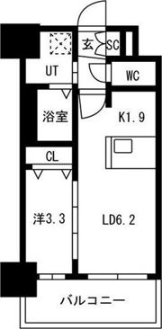 メイクスアート新栄Ⅲの間取り画像
