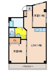 クラージュTwoの間取り画像