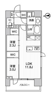 シーズンフラッツ蔵前の間取り画像