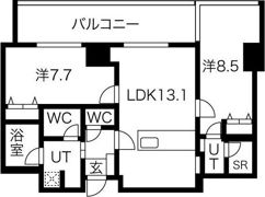 さくらHills NISHIKI Platinum Residenceの間取り画像
