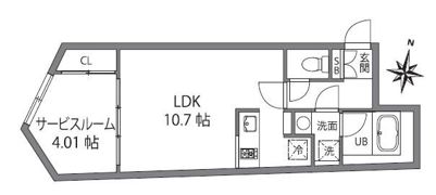 FABRIC中井due Residenceの間取り画像