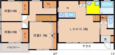 Vivo中村西Aの間取り画像