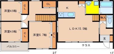 Vivo中村西Aの間取り画像