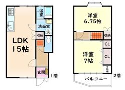 貸家 高石市高師浜の間取り画像