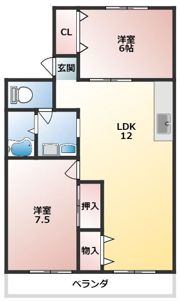 フローラルシティⅡ C棟の間取り画像