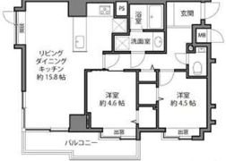 麻布十番マンションの間取り画像