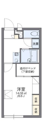 レオパレスグリーンエイジ貝塚の間取り画像