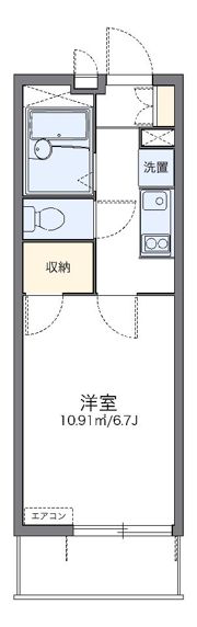 レオパレスアグレアブルの間取り画像