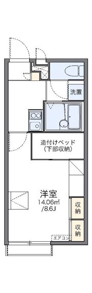 レオパレスレインボー松ヶ丘の間取り画像