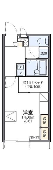 レオパレスレインボー松ヶ丘の間取り画像