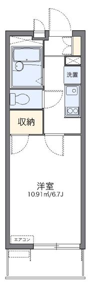 レオパレスフォンターナ老松の間取り画像