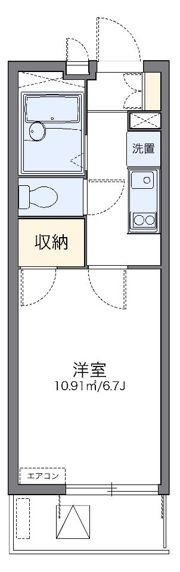 レオパレスフォンターナ老松の間取り画像