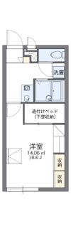 レオパレス箱作ウエストの間取り画像