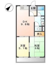 パレスさくらBの間取り画像
