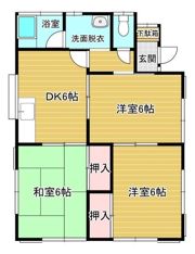 加須市睦町1－6－16貸家の間取り画像