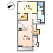 エイトポレール八木の間取り画像