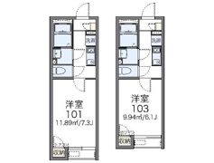 レオネクストウエスト早稲田の間取り画像