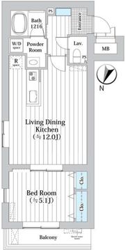 MDM柿の木坂の間取り画像