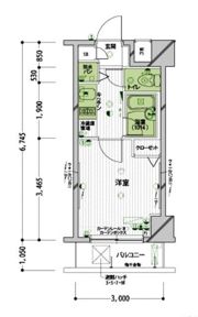 パークウェル早稲田弐番館の間取り画像