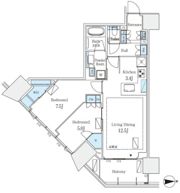 グランドシティタワー月島の間取り画像