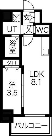 SOLメイクス新栄の間取り画像