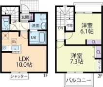 Doux maison（ドゥーメゾン）屈巣 Aの間取り画像