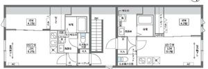 COCOCUBE大井町Ⅱの間取り画像
