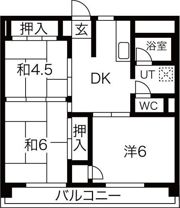 シャトー丸の内の間取り画像