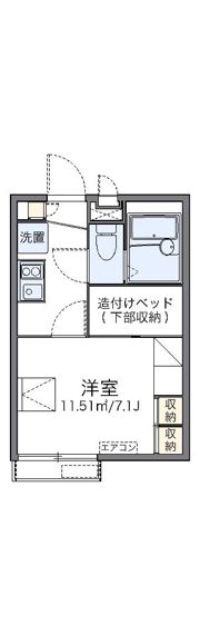 レオパレスシャルムⅡの間取り画像