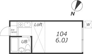 ペアパレス宮の坂104（宮の坂/経堂）の間取り画像
