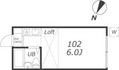 ペアパレス宮の坂 102（宮の坂/経堂）の間取り画像