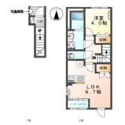 高砂市米田町米田新築アパートの間取り画像
