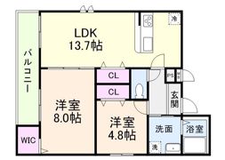 フジパレス レーヴⅠ番館の間取り画像