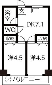向陽ビルの間取り画像