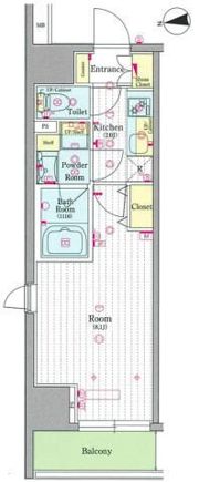 SKYCOURT D－iberte ASAKUSAの間取り画像