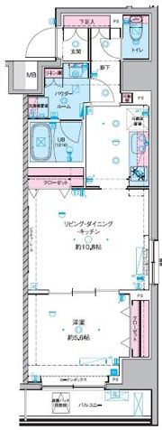 GENOVIA 東神田 green veilの間取り画像