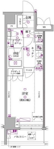 レアライズ日暮里の間取り画像