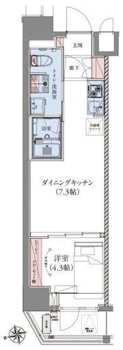 CREATIF蔵前の間取り画像