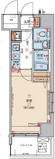 ロメック山手日暮里の間取り画像