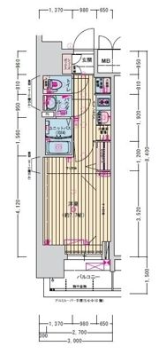 プレサンス東別院駅前Ⅱの間取り画像