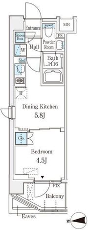 ベルファース品川大井町の間取り画像