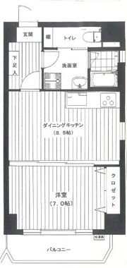 五反田ニュースカイマンションの間取り画像