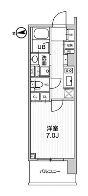 シーズンフラッツ蔵前の間取り画像