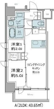 クレストコート東中野の間取り画像