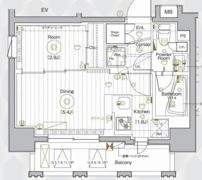 メイクスデザイン入谷アジールコートの間取り画像